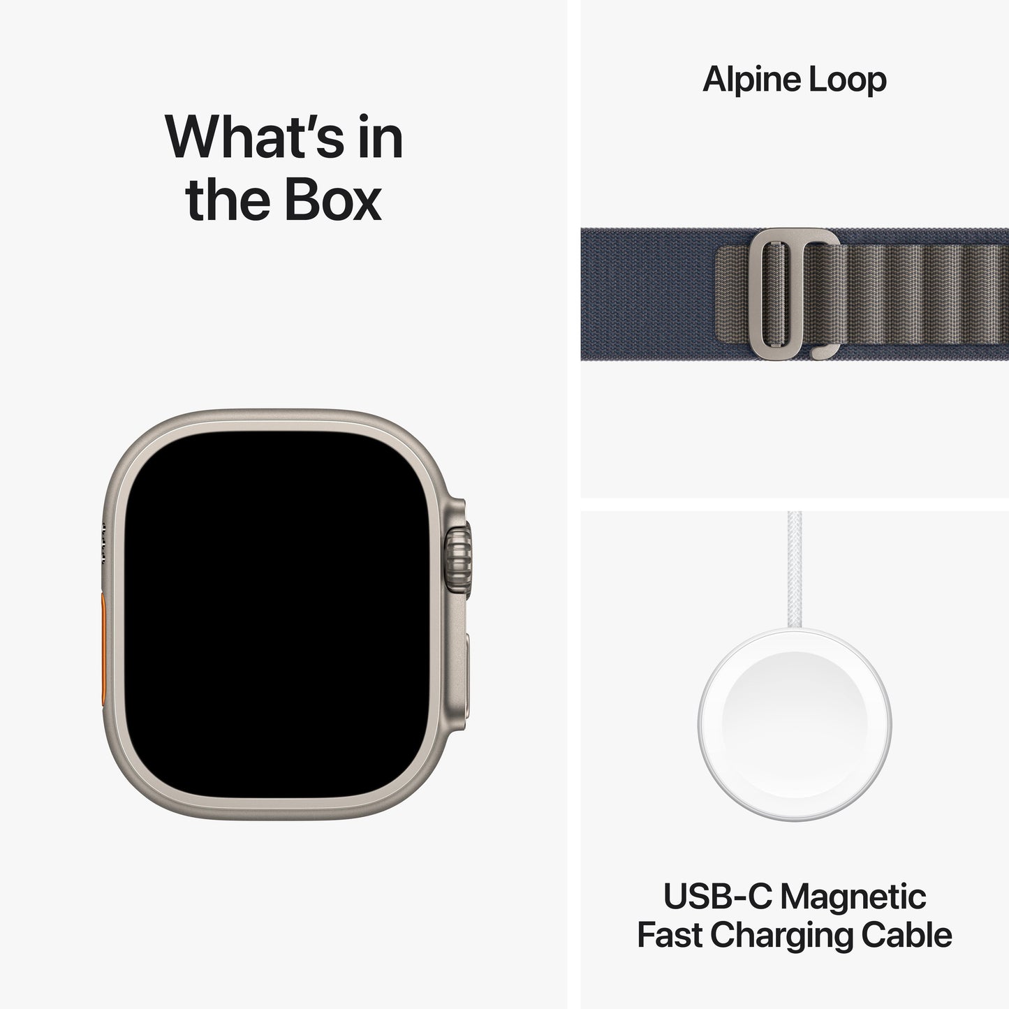 Apple Watch Ultra 2 GPS + Cellular 49mm Titanium Case with Blue Alpine Loop - Medium