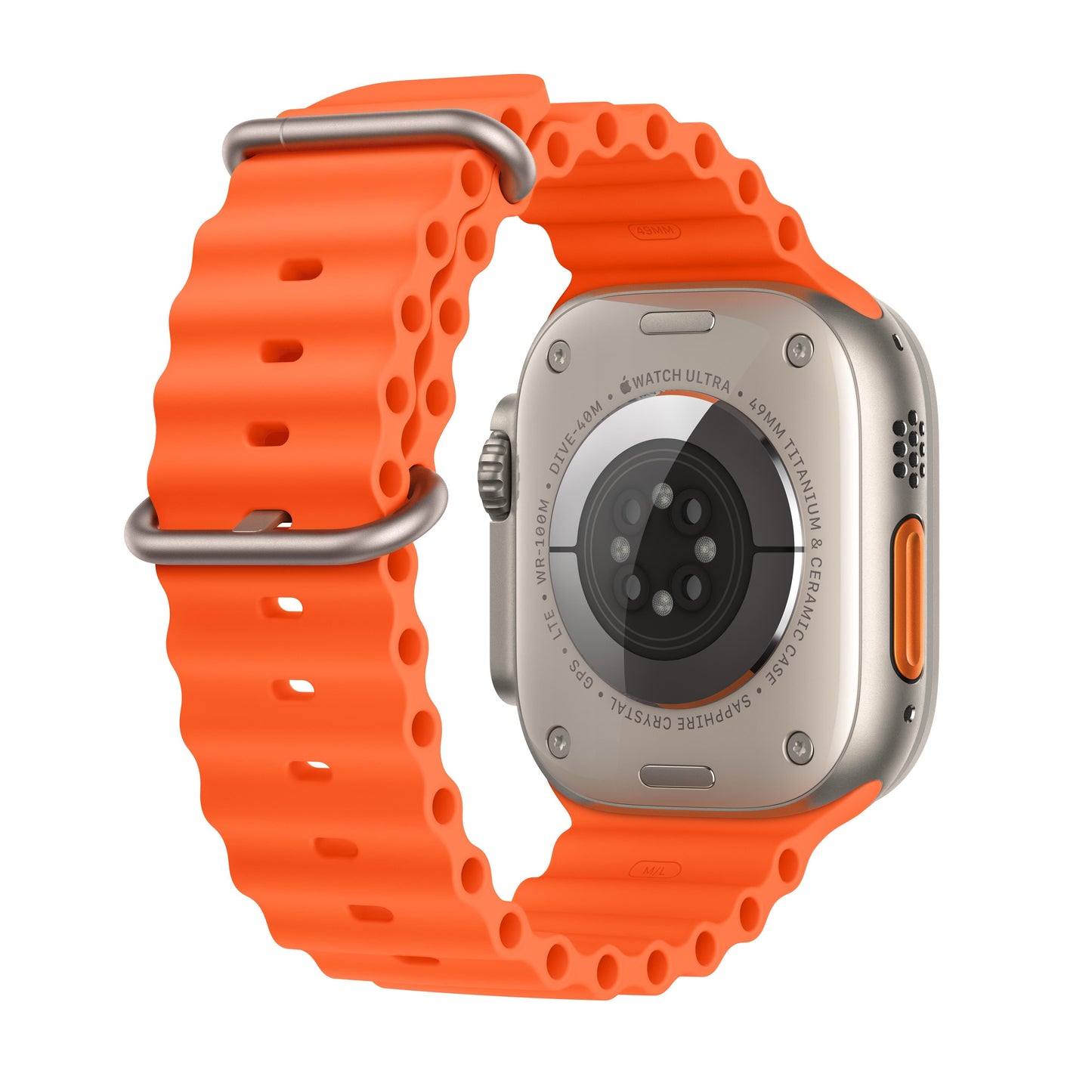 Apple Watch Ultra 2 GPS + Cellular 49mm Titanium Case with Orange Ocean Band