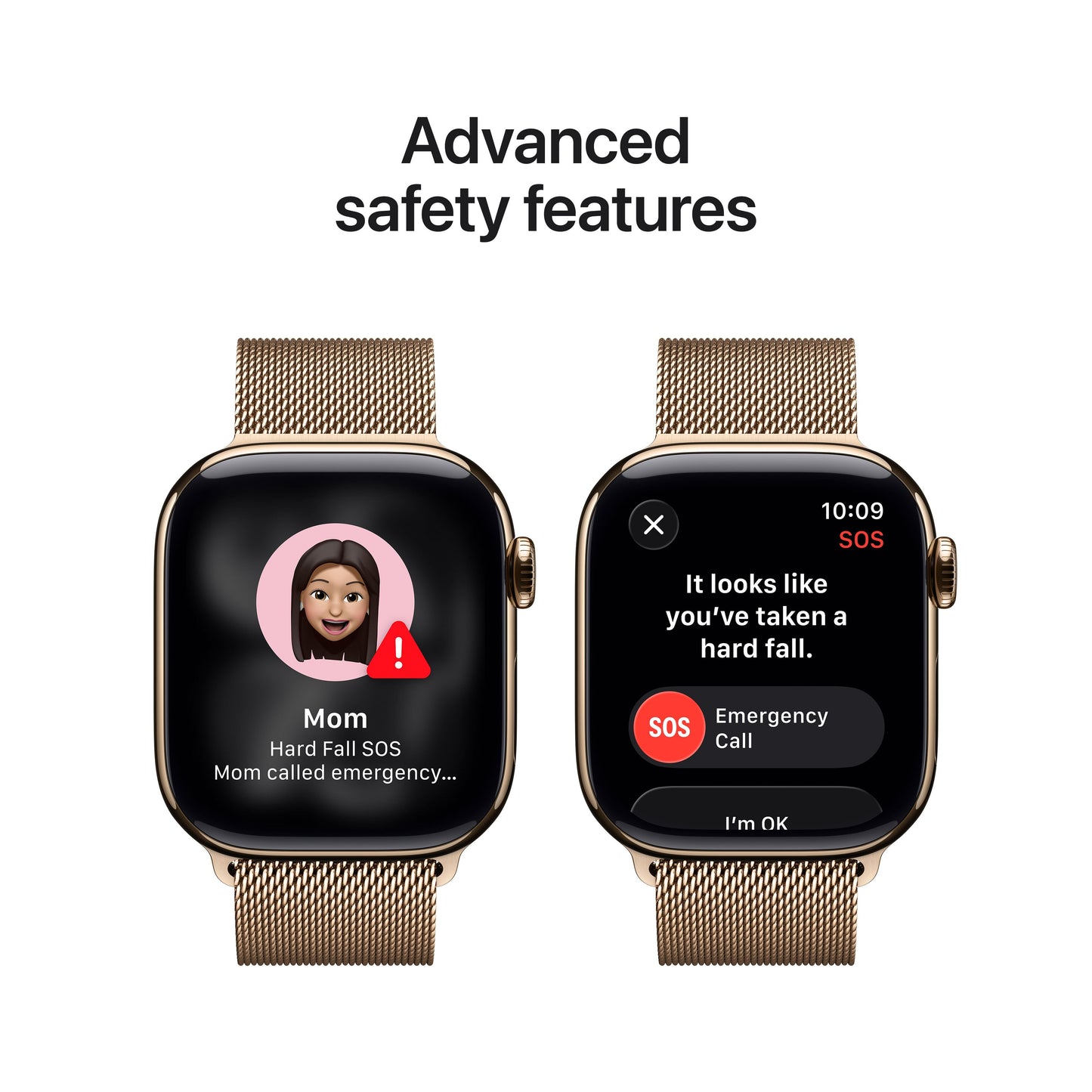 Apple Watch Series 11 GPS + Cellular 42mm Gold Titanium Case with Gold Milanese Loop