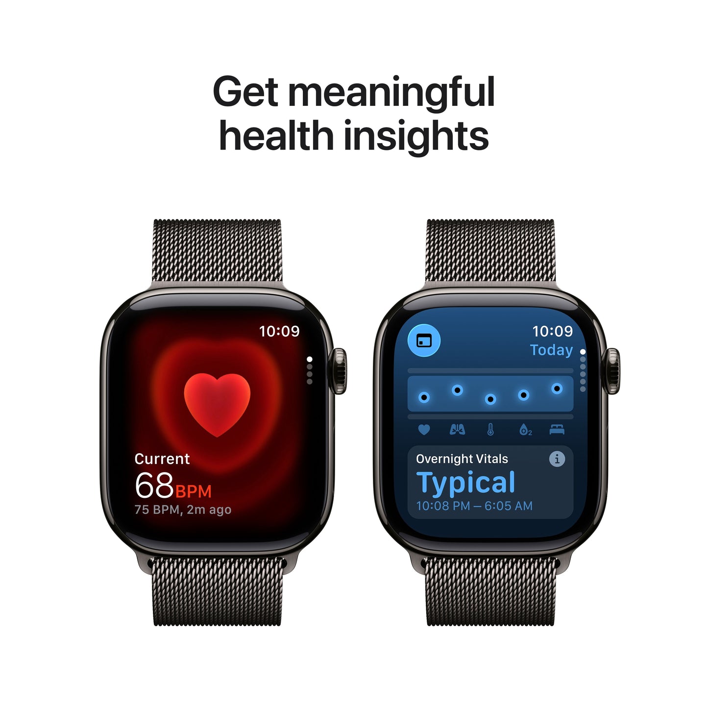 Apple Watch Series 11 GPS + Cellular 42mm Slate Titanium Case with Slate Milanese Loop