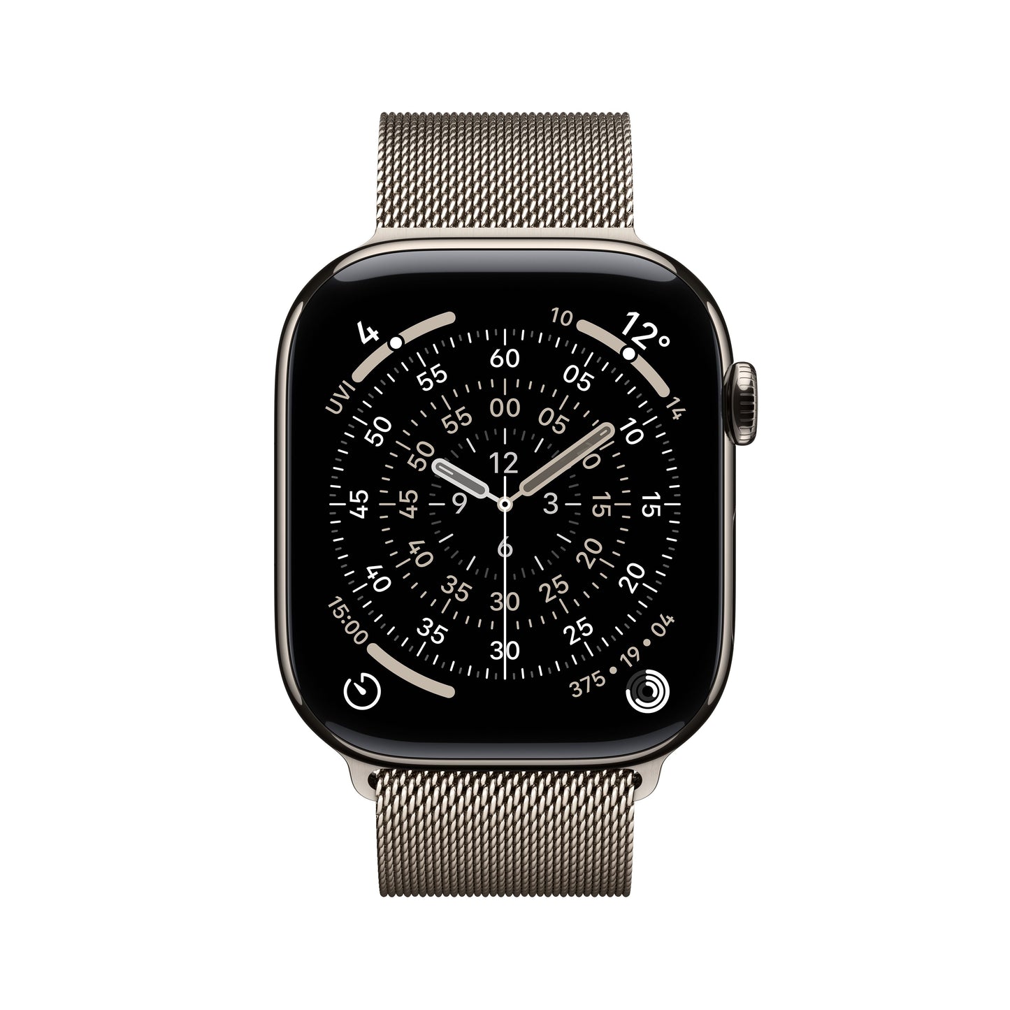 Apple Watch Series 11 GPS + Cellular 46mm Natural Titanium Case with Natural Milanese Loop - S/M