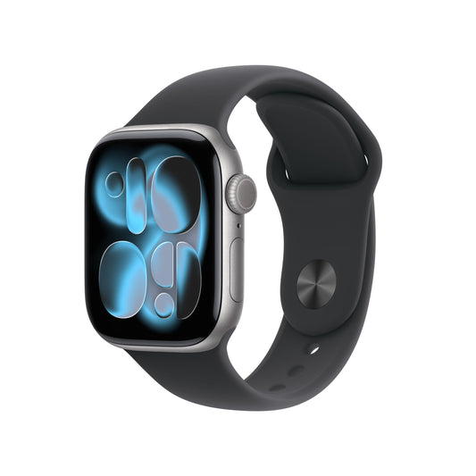 Apple Watch Series 11 GPS 42mm Space Grey Aluminium Case with Black Sport Band - S/M