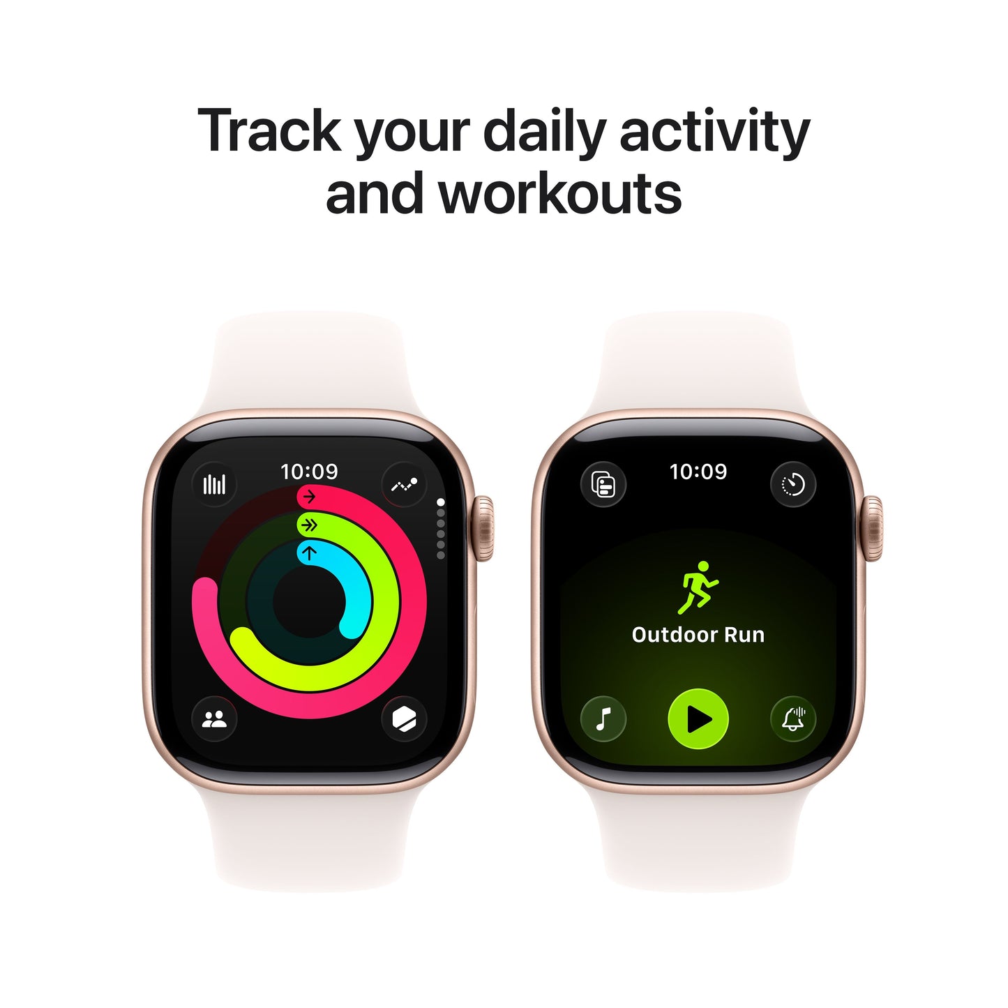 Apple Watch Series 11 GPS + Cellular 42mm Rose Gold Aluminium Case with Light Blush Sport Band - M/L