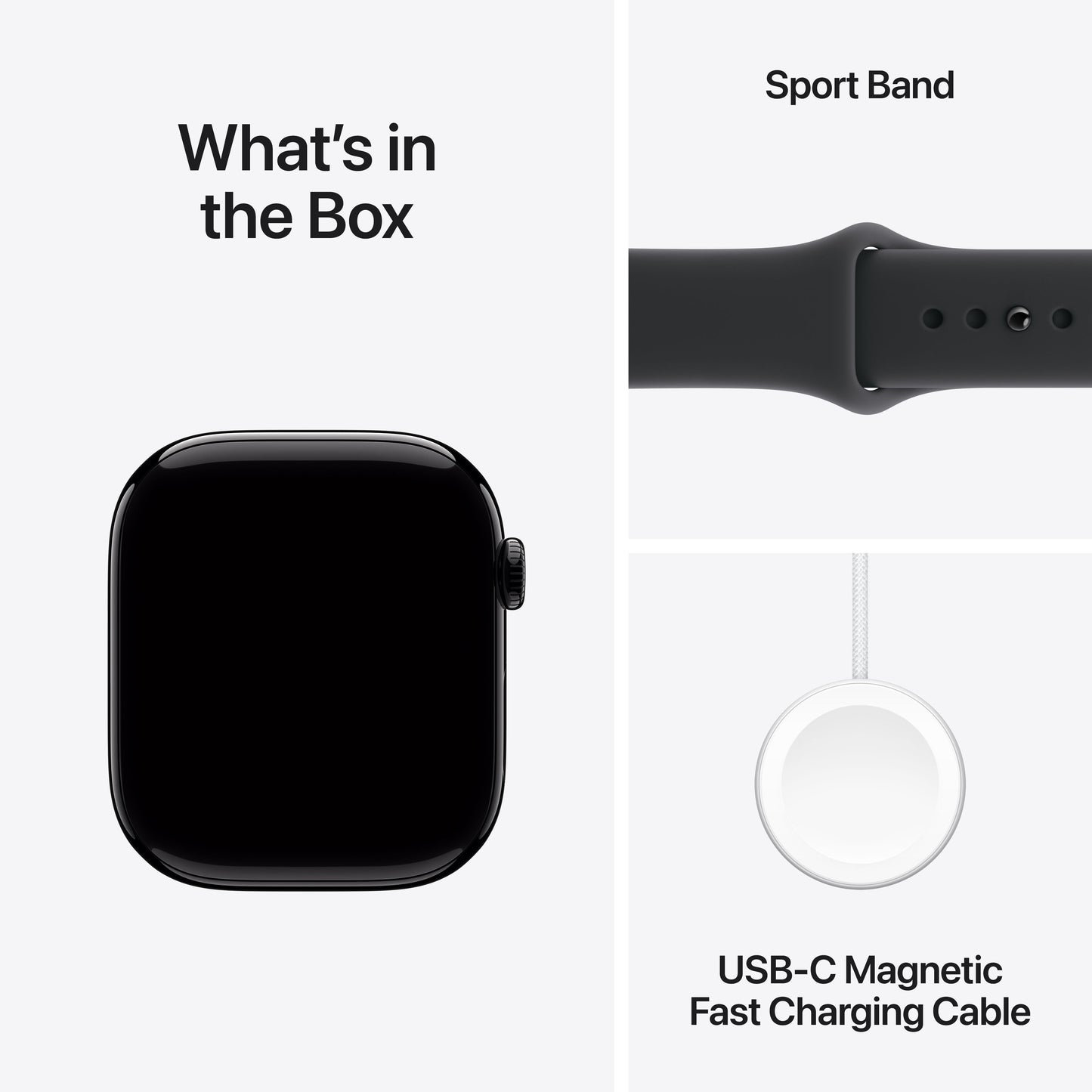 Apple Watch Series 11 GPS + Cellular 46mm Jet Black Aluminium Case with Black Sport Band - M/L