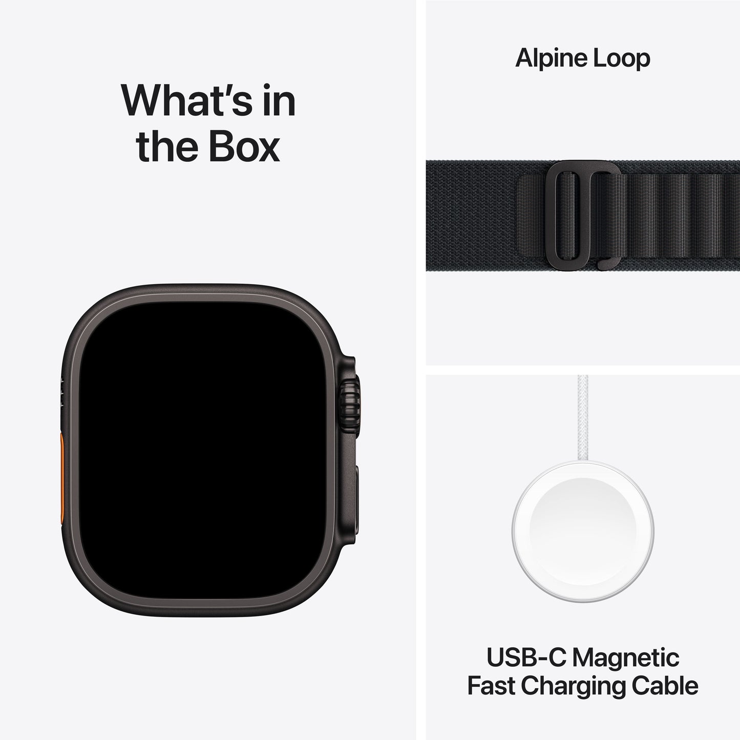 Apple Watch Ultra 3 GPS + Cellular 49mm Black Titanium Case with Black Alpine Loop - Small
