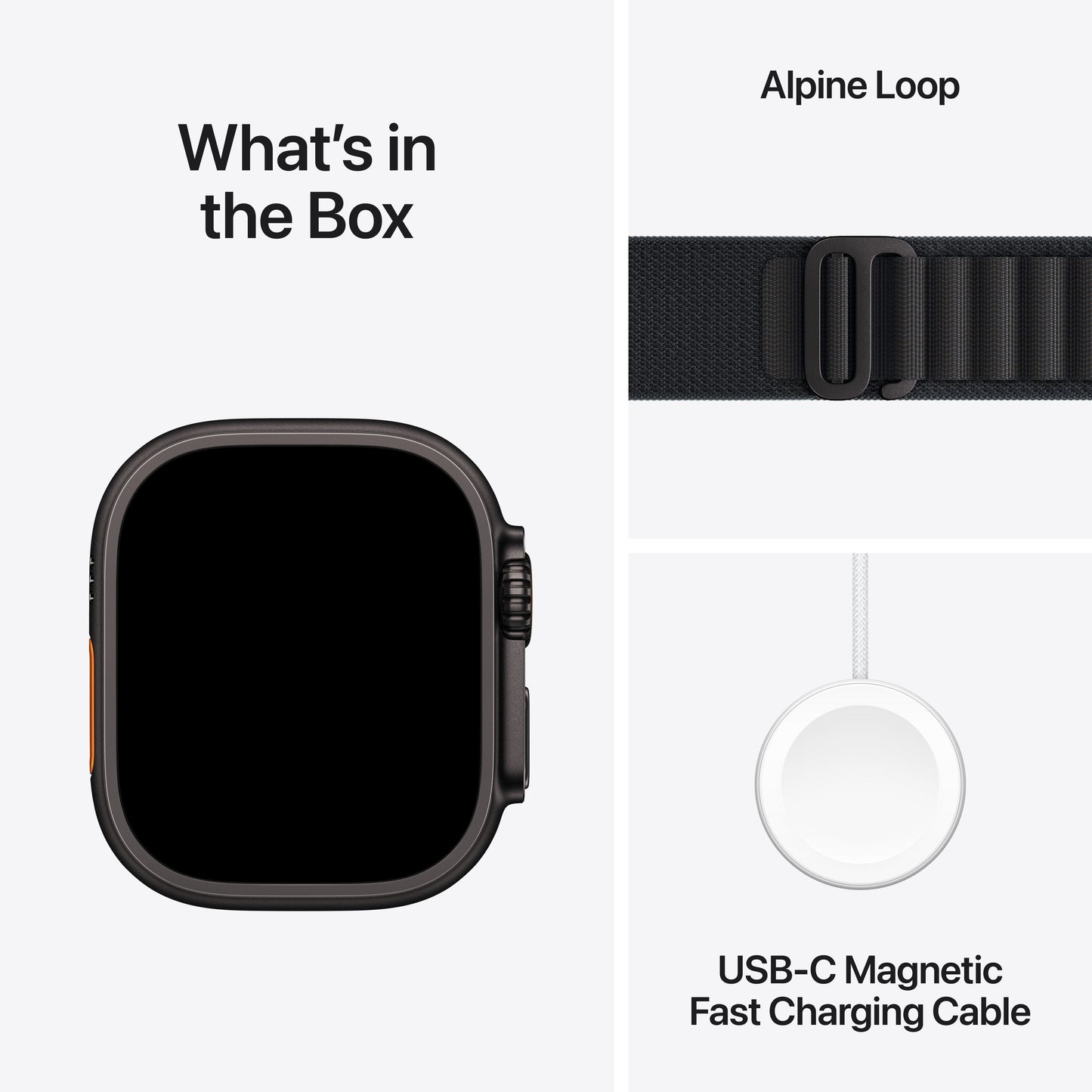 Apple Watch Ultra 3 GPS + Cellular 49mm Black Titanium Case with Black Alpine Loop - Small