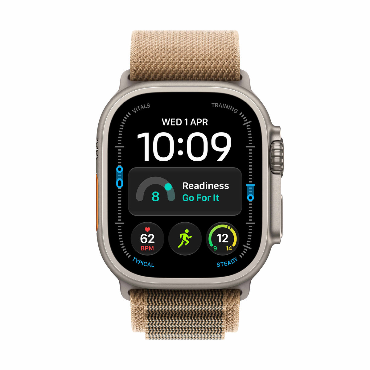 Apple Watch Ultra 4 GPS + Cellular 49mm Natural Titanium Case with Desert Alpine Loop - M