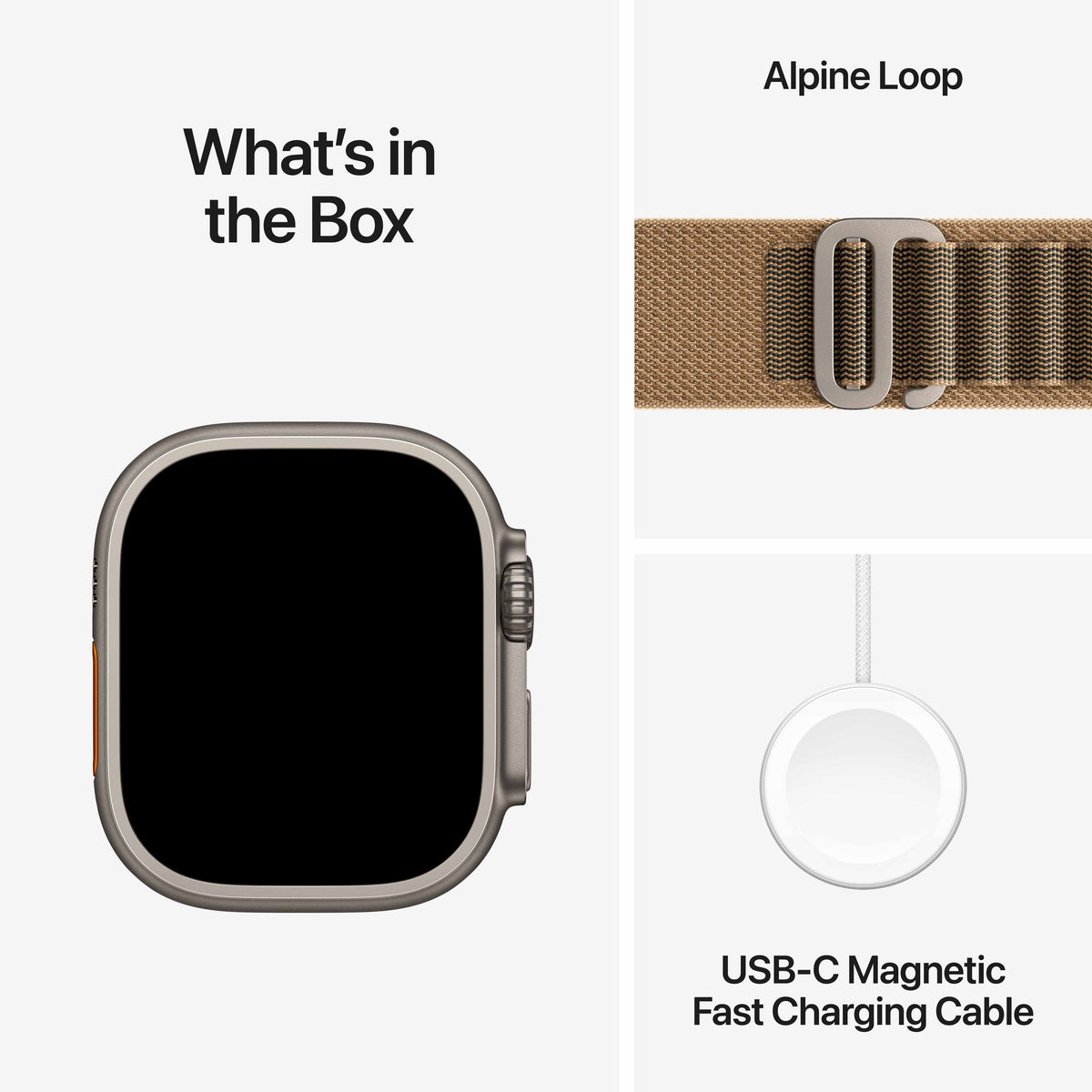 Apple Watch Ultra 4 GPS + Cellular 49mm Natural Titanium Case with Desert Alpine Loop - M