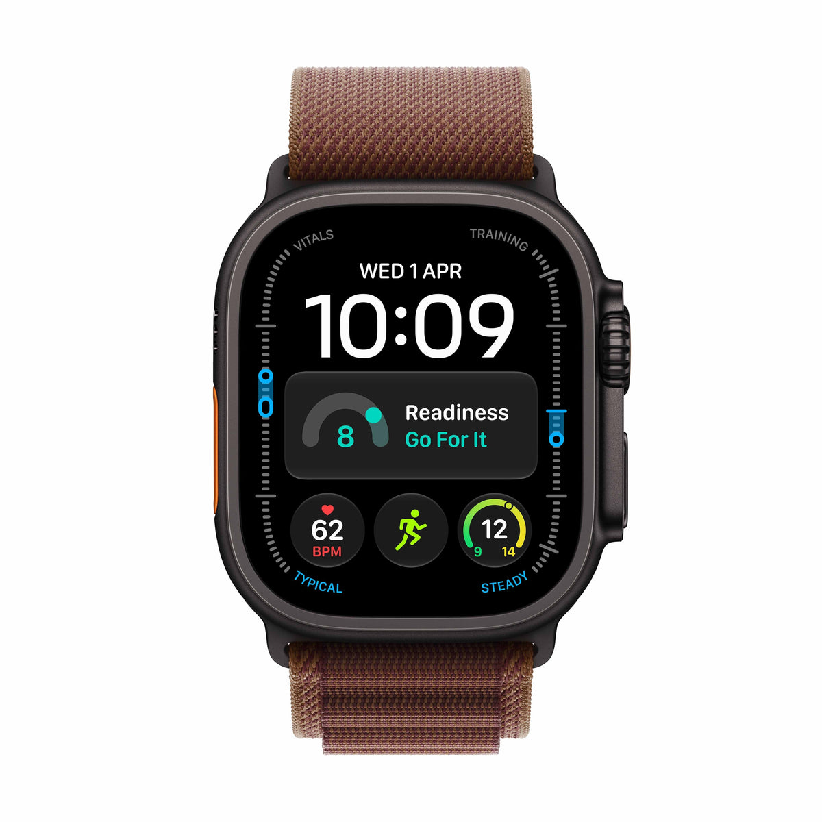 Apple Watch Ultra 4 GPS + Cellular 49mm Black Titanium Case with Burgundy Alpine Loop - L
