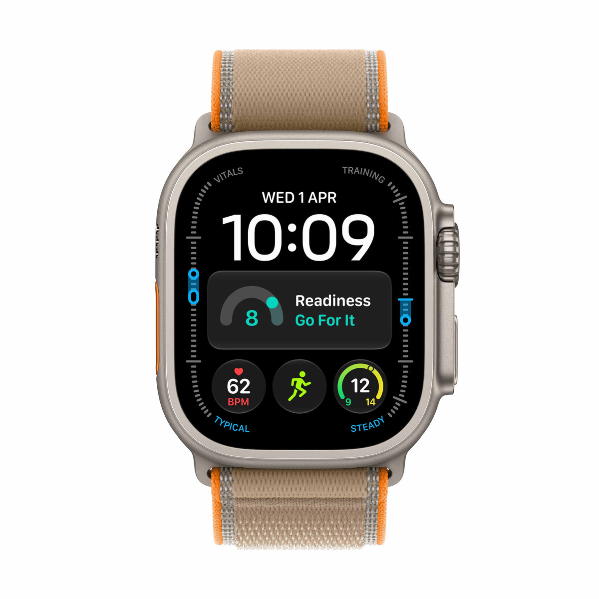 Apple Watch Ultra 4 GPS + Cellular 49mm Natural Titanium Case with Sand Trail Loop - S/M
