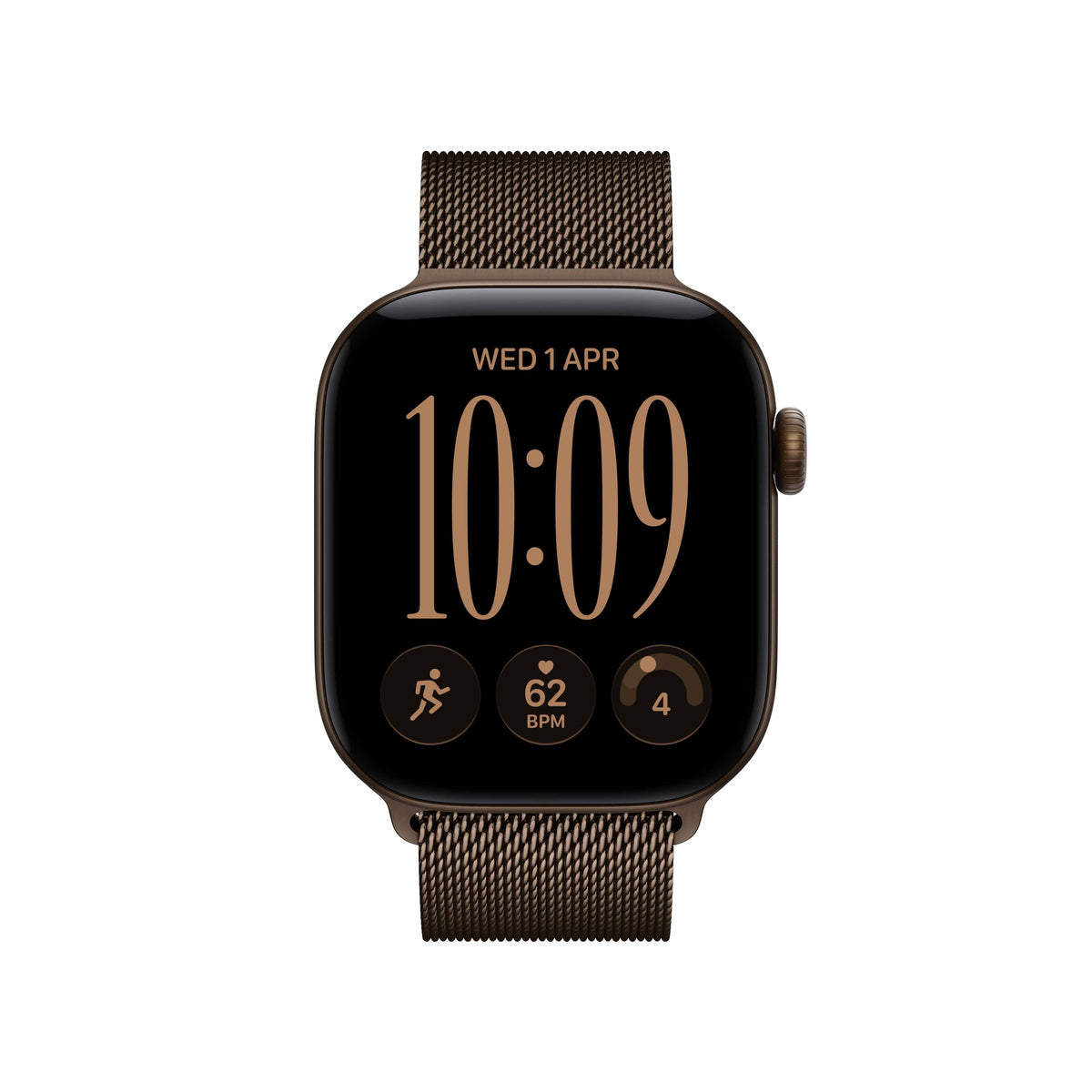 Apple Watch Series 12 GPS 42mm Dark Bronze Aluminium Case with Dark Bronze Milanese Loop