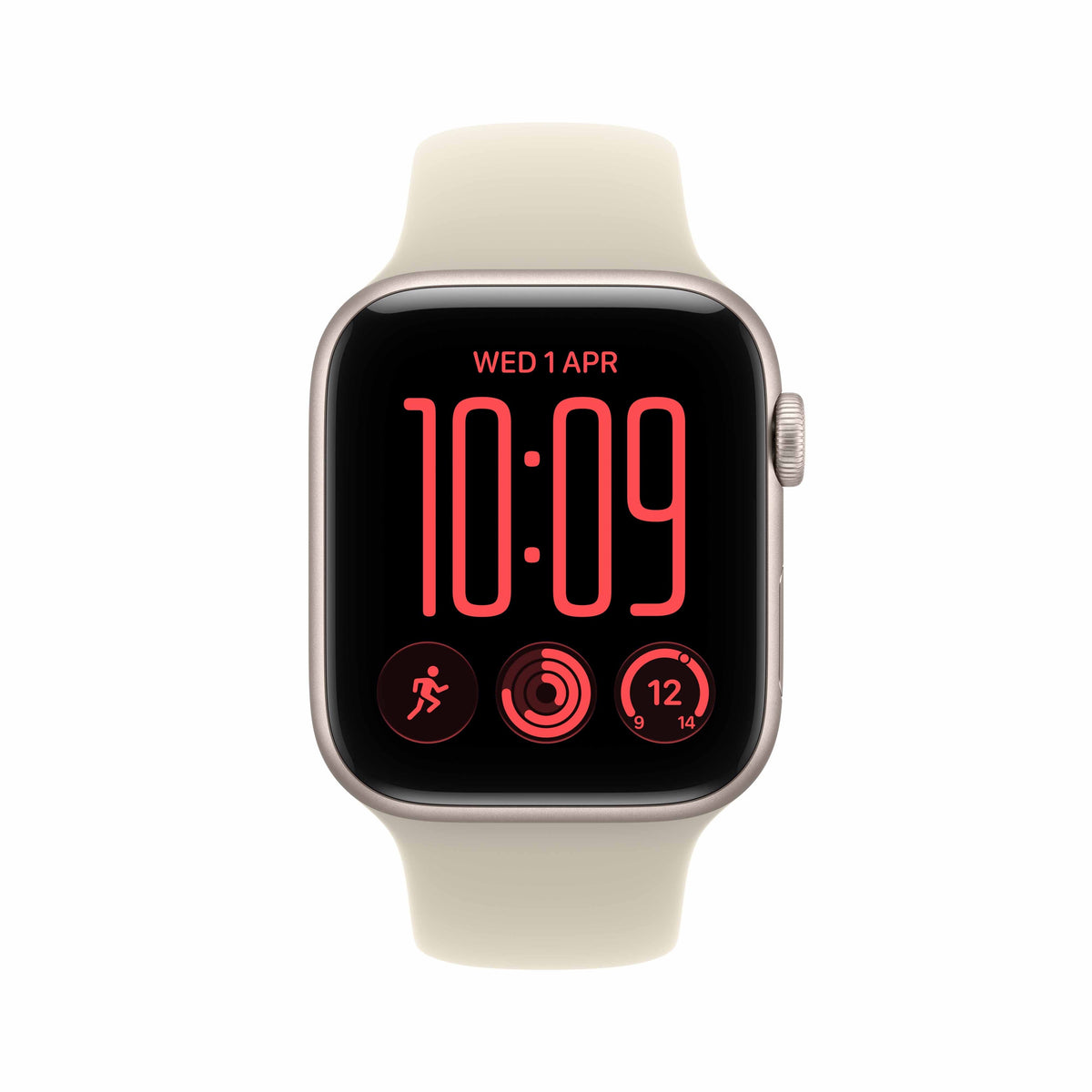 Apple Watch SE 3 GPS + Cellular 44mm Starlight Aluminium Case with Sand Sport Band - M/L