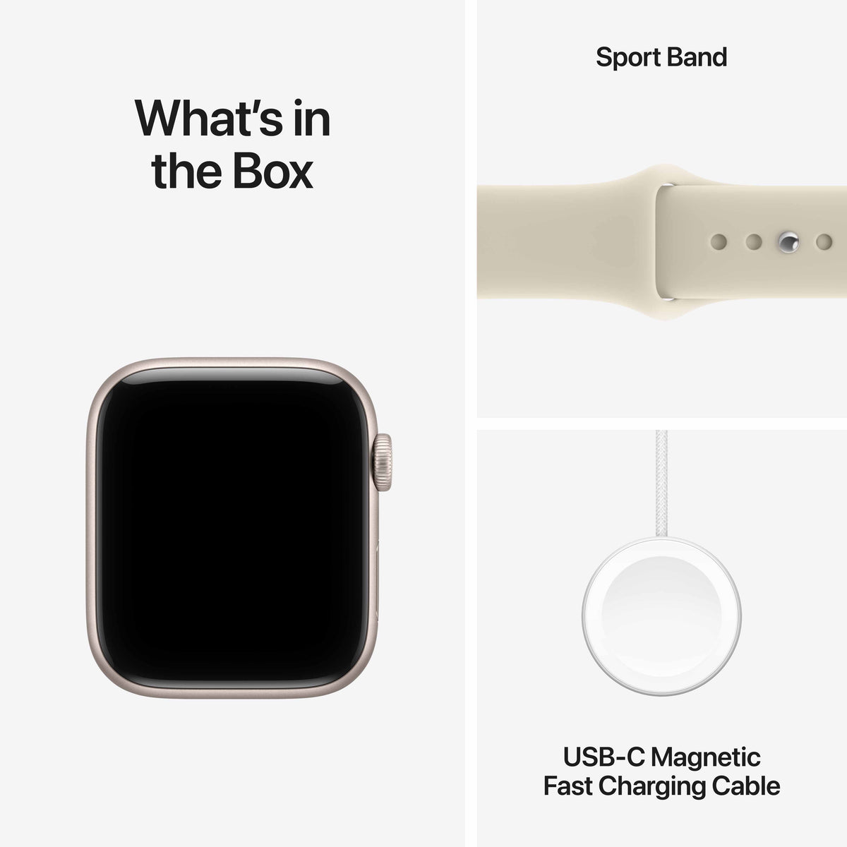 Apple Watch SE 3 GPS + Cellular 44mm Starlight Aluminium Case with Sand Sport Band - M/L