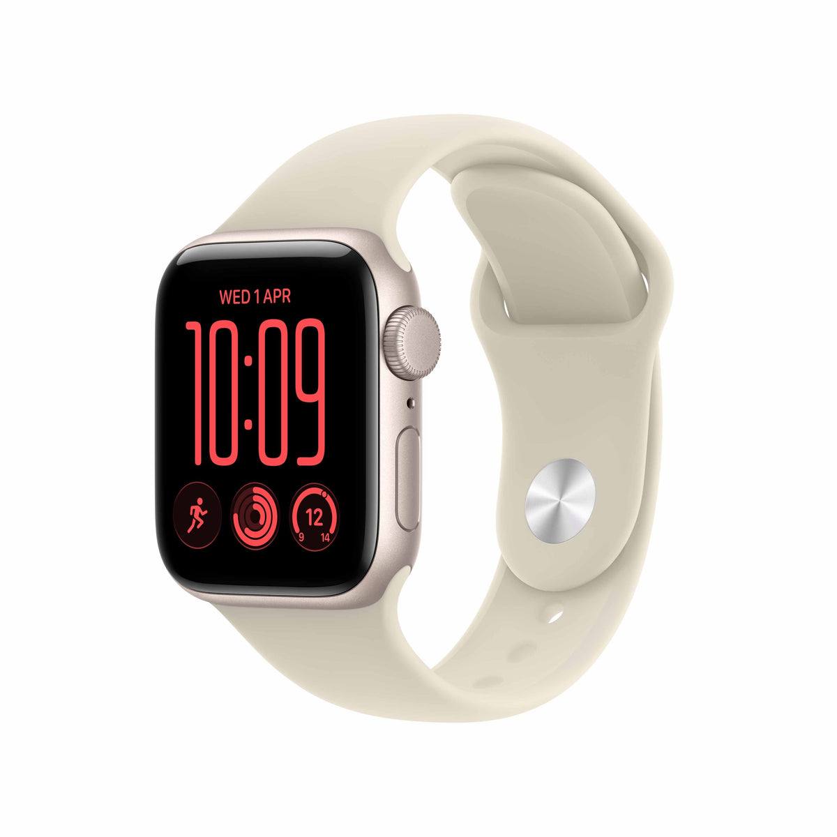Apple Watch SE 3 GPS 40mm Starlight Aluminium Case with Sand Sport Band - S/M