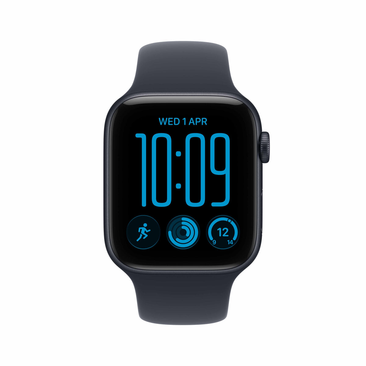 Apple Watch SE 3 GPS + Cellular 44mm Midnight Aluminium Case with Navy Blue Sport Band - M/L