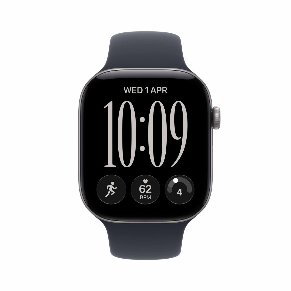 Apple Watch Series 12 GPS 46mm Space Grey Aluminium Case with Navy Blue Sport Band - S/M