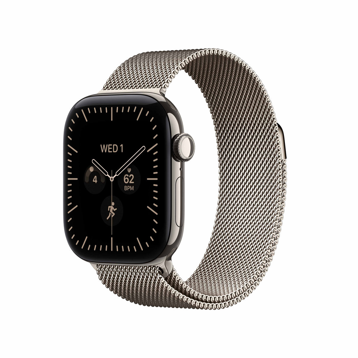 Apple Watch Series 12 GPS + Cellular 42mm Natural Titanium Case with Natural Milanese Loop