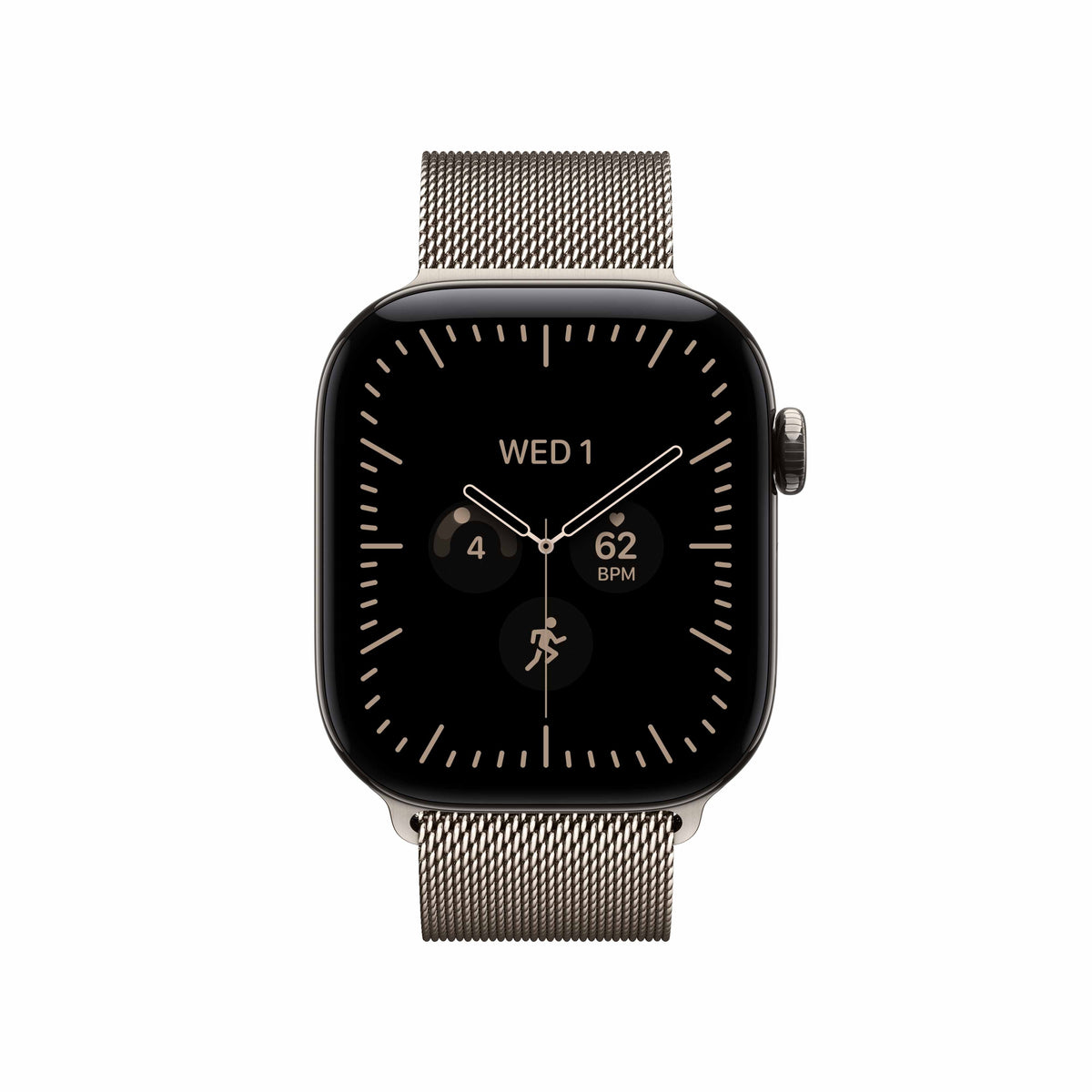 Apple Watch Series 12 GPS + Cellular 42mm Natural Titanium Case with Natural Milanese Loop