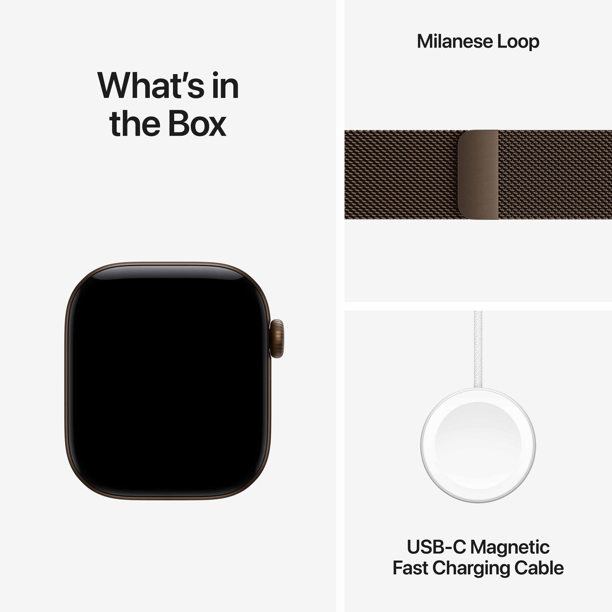 Apple Watch Series 12 GPS + Cellular 42mm Dark Bronze Aluminium Case with Dark Bronze Milanese Loop