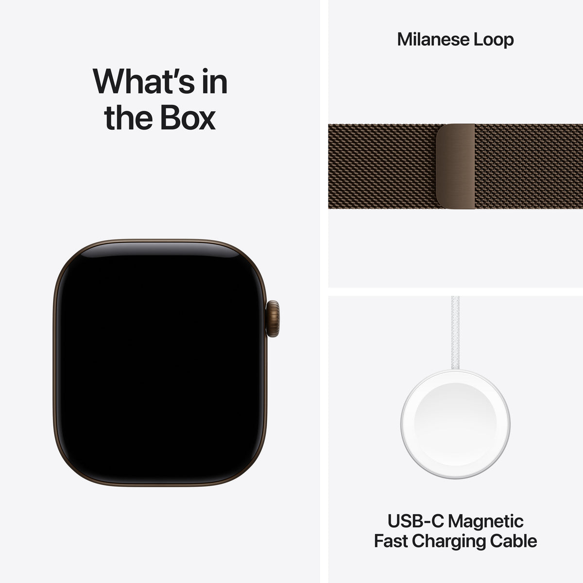 Apple Watch Series 12 GPS + Cellular 46mm Dark Bronze Aluminium Case with Dark Bronze Milanese Loop - M/L