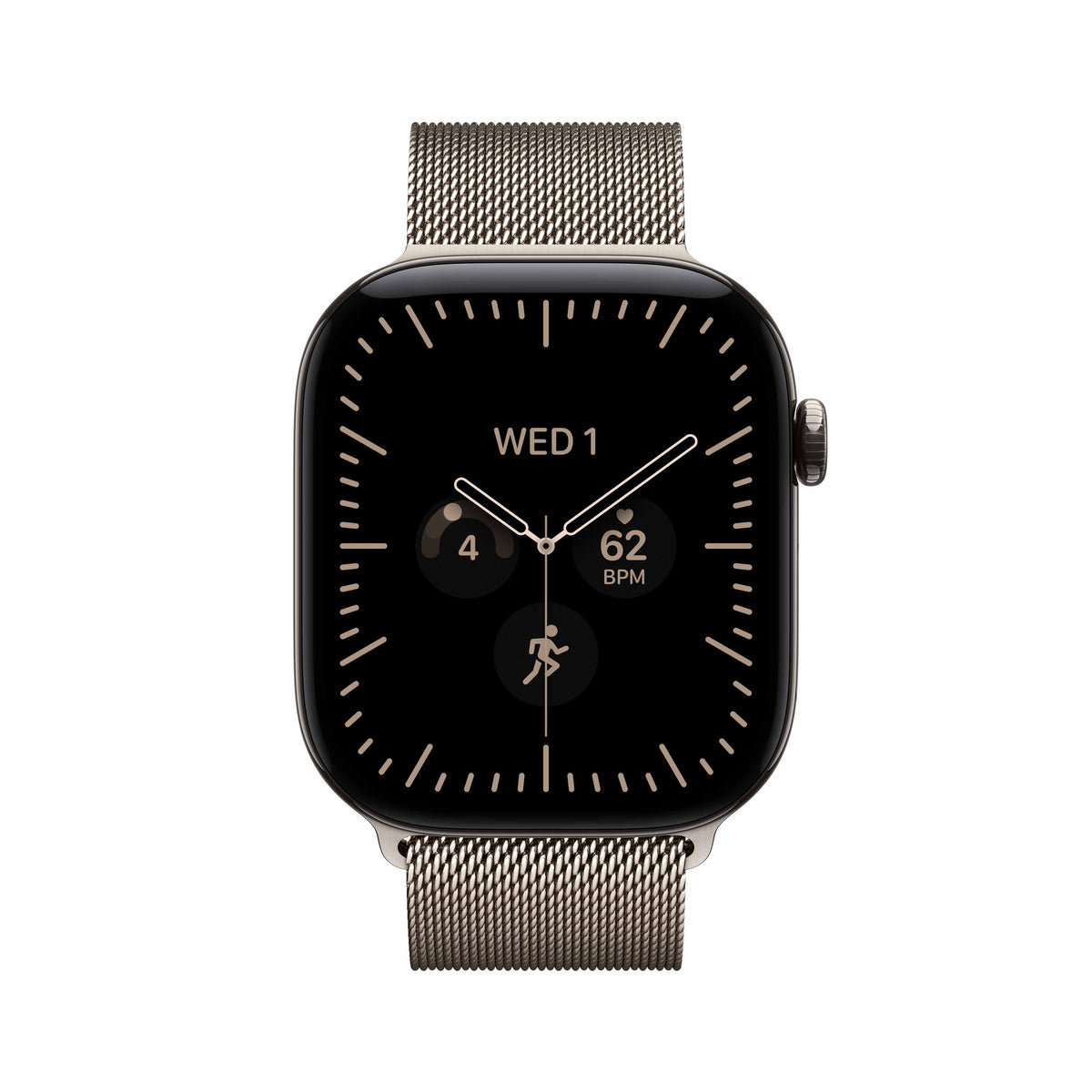 Apple Watch Series 12 GPS + Cellular 46mm Natural Titanium Case with Natural Milanese Loop - M/L