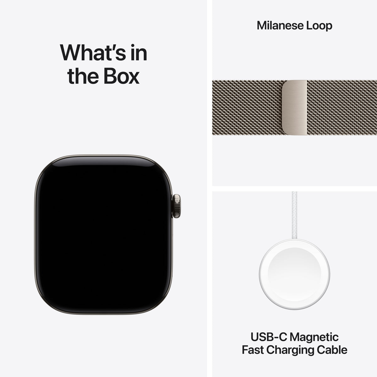 Apple Watch Series 12 GPS + Cellular 46mm Natural Titanium Case with Natural Milanese Loop - M/L