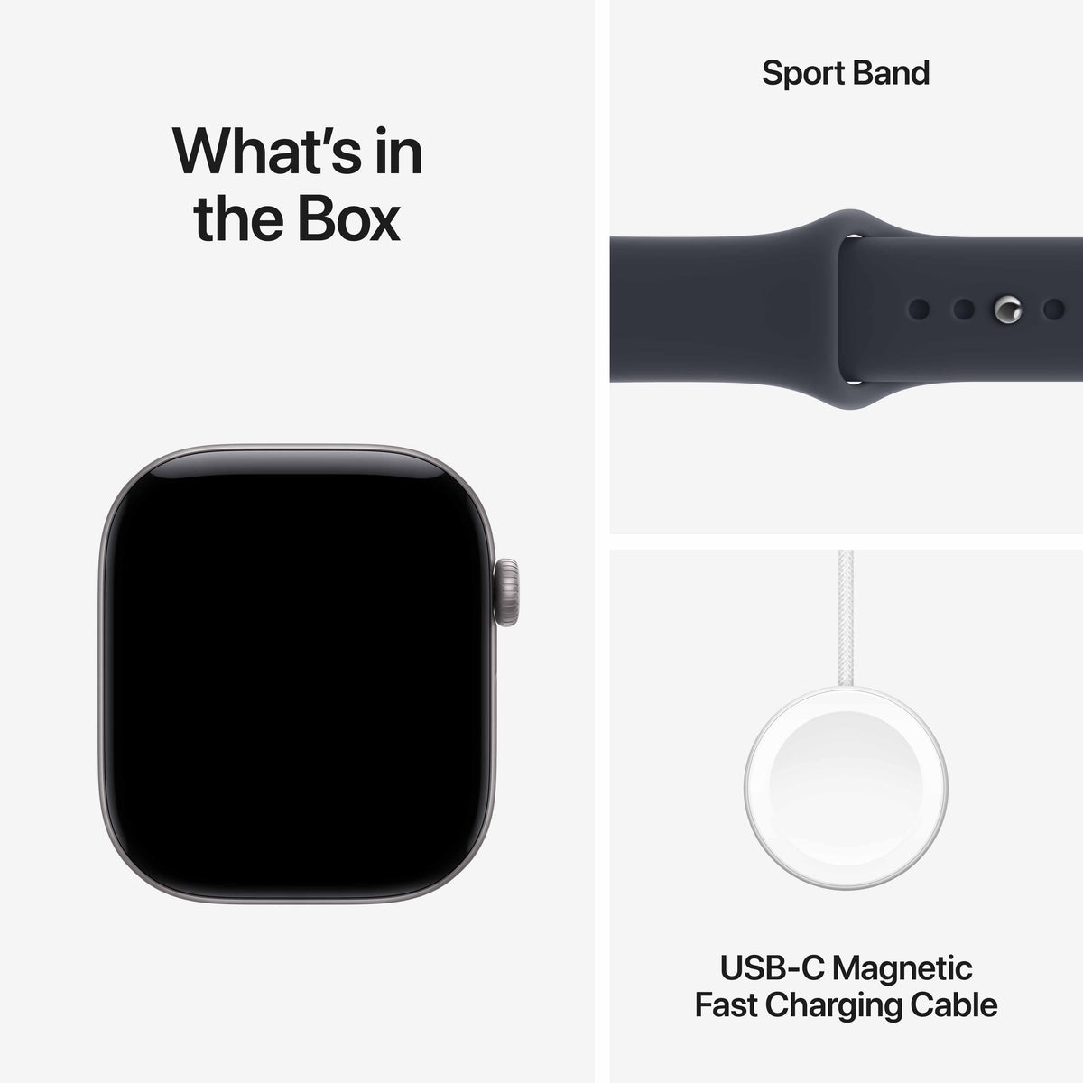 Apple Watch Series 12 GPS + Cellular 46mm Space Grey Aluminium Case with Navy Blue Sport Band - S/M