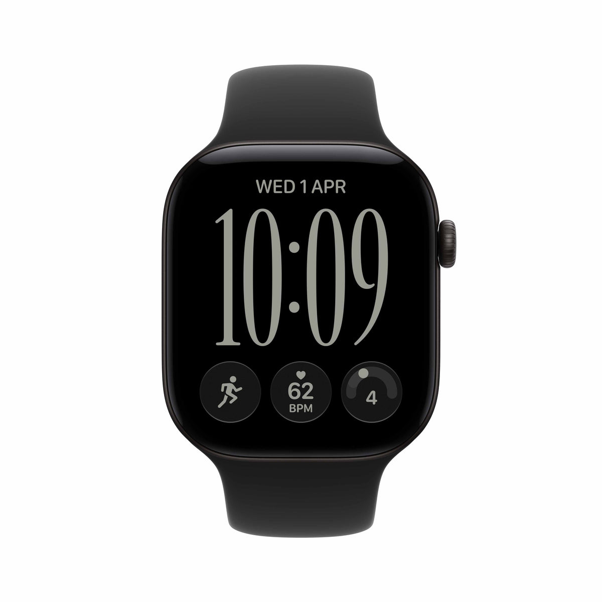 Apple Watch Series 12 GPS + Cellular 46mm Black Aluminium Case with Black Sport Band - S/M