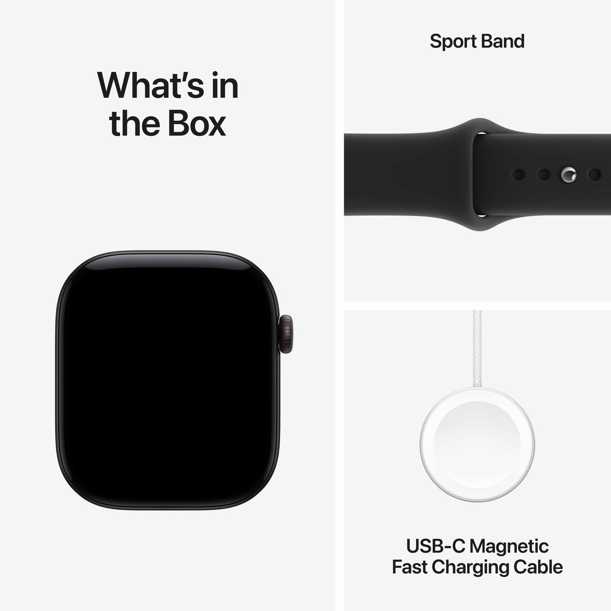 Apple Watch Series 12 GPS + Cellular 46mm Black Aluminium Case with Black Sport Band - M/L