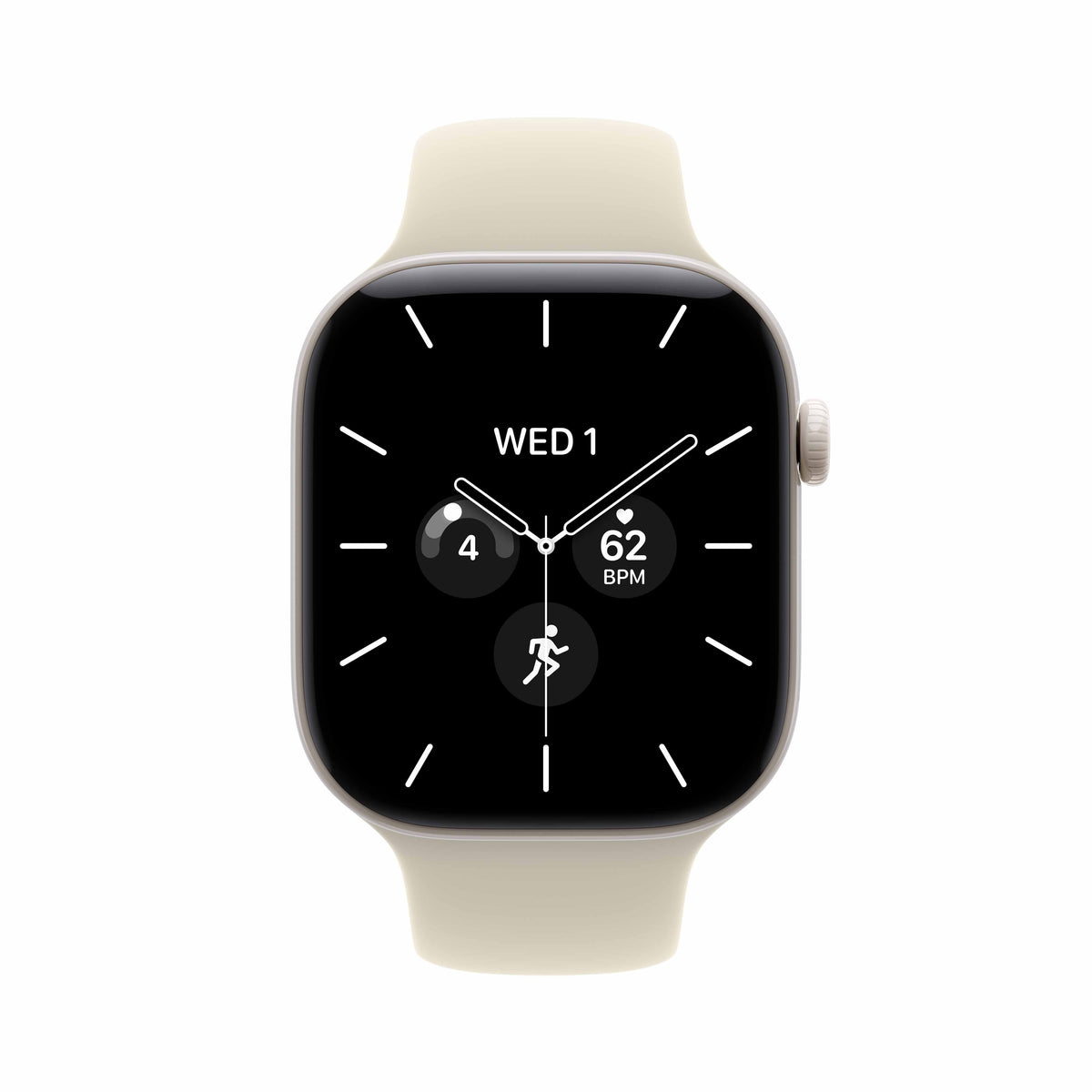 Apple Watch Series 12 GPS + Cellular 46mm Pearl White Ceramic Case with Sand Sport Band - M/L