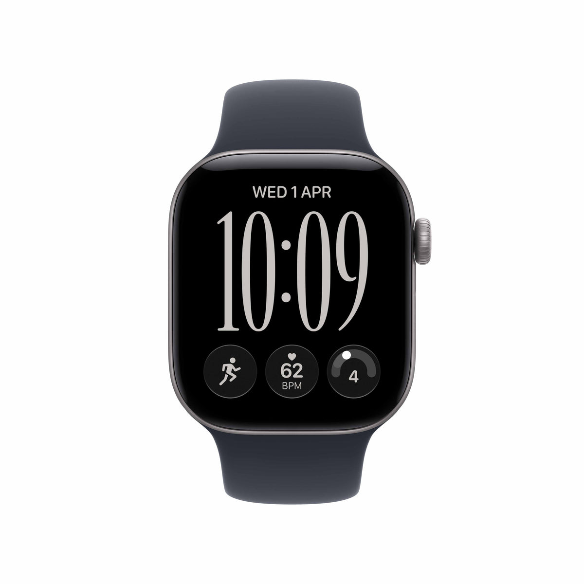 Apple Watch Series 12 GPS 42mm Space Grey Aluminium Case with Navy Blue Sport Band - M/L
