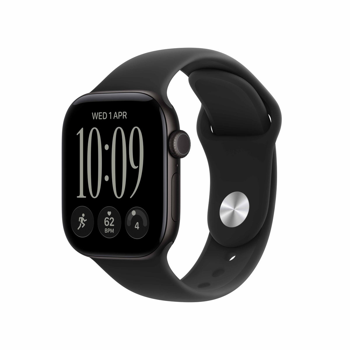 Apple Watch Series 12 GPS 42mm Black Aluminium Case with Black Sport Band - S/M