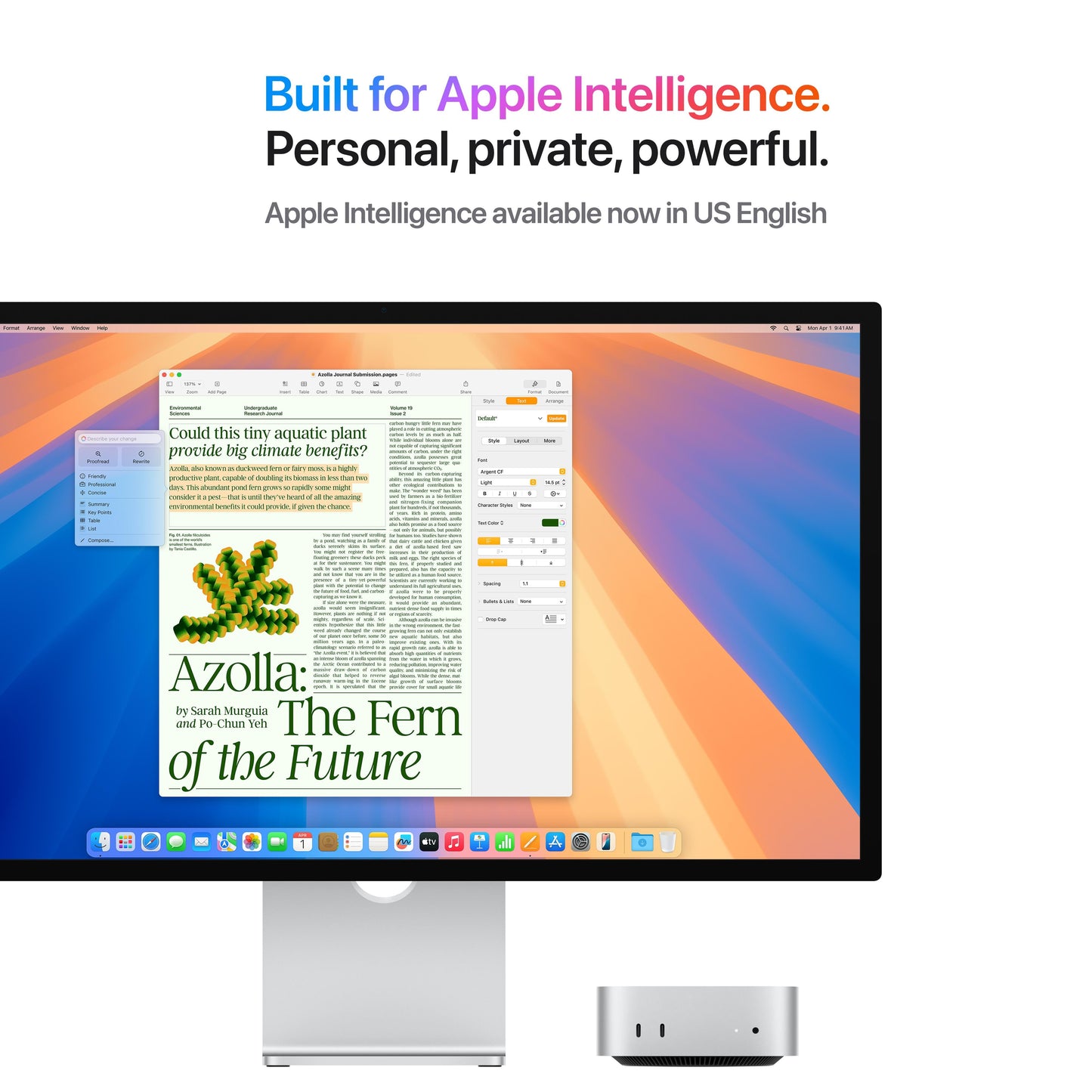 Mac mini: Apple M4 chip with 10-core CPU and 10-core GPU, 512GB SSD - Silver
