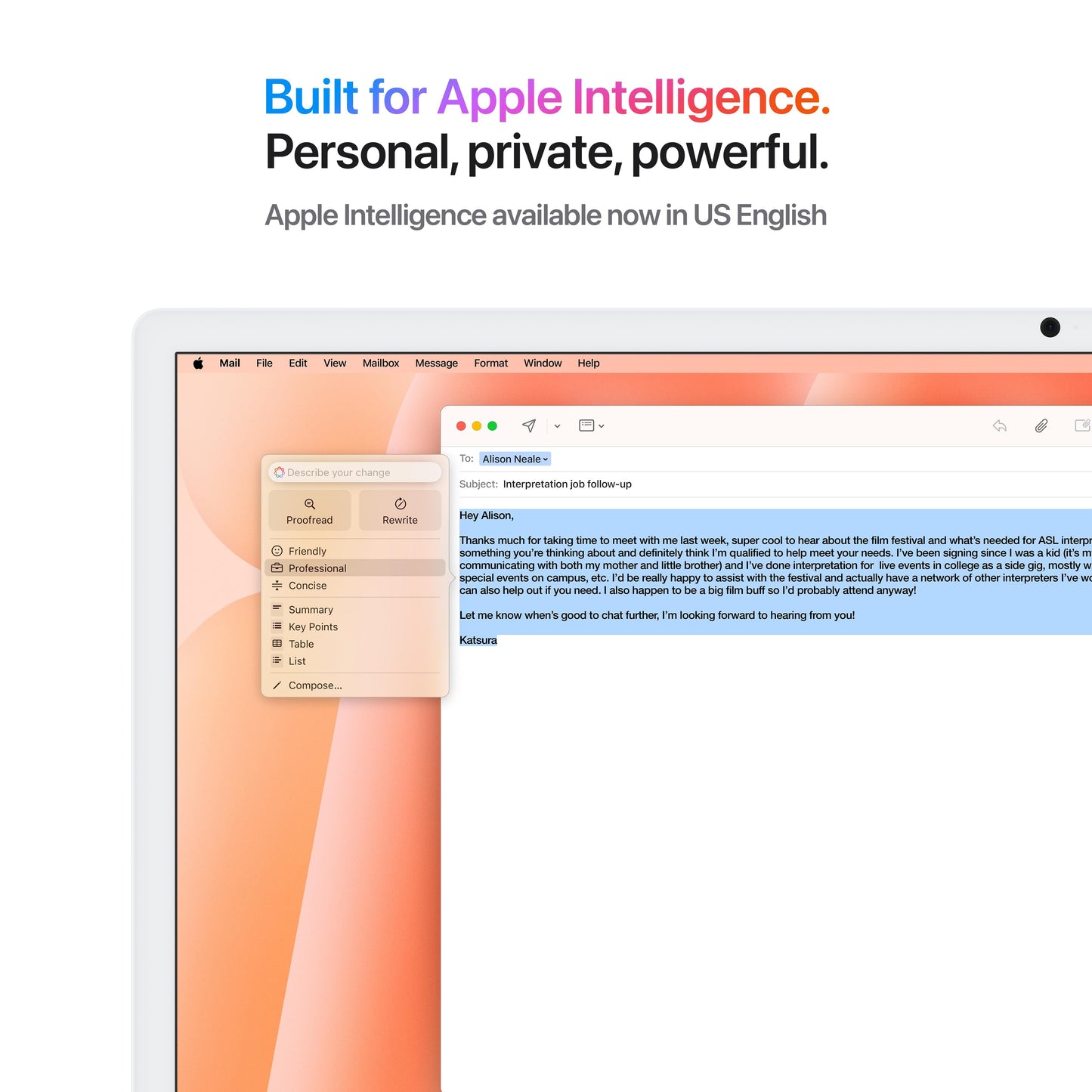 24-inch iMac with Retina 4.5K display: Apple M4 chip with 8-core CPU and 8-core GPU, 256GB SSD - Orange