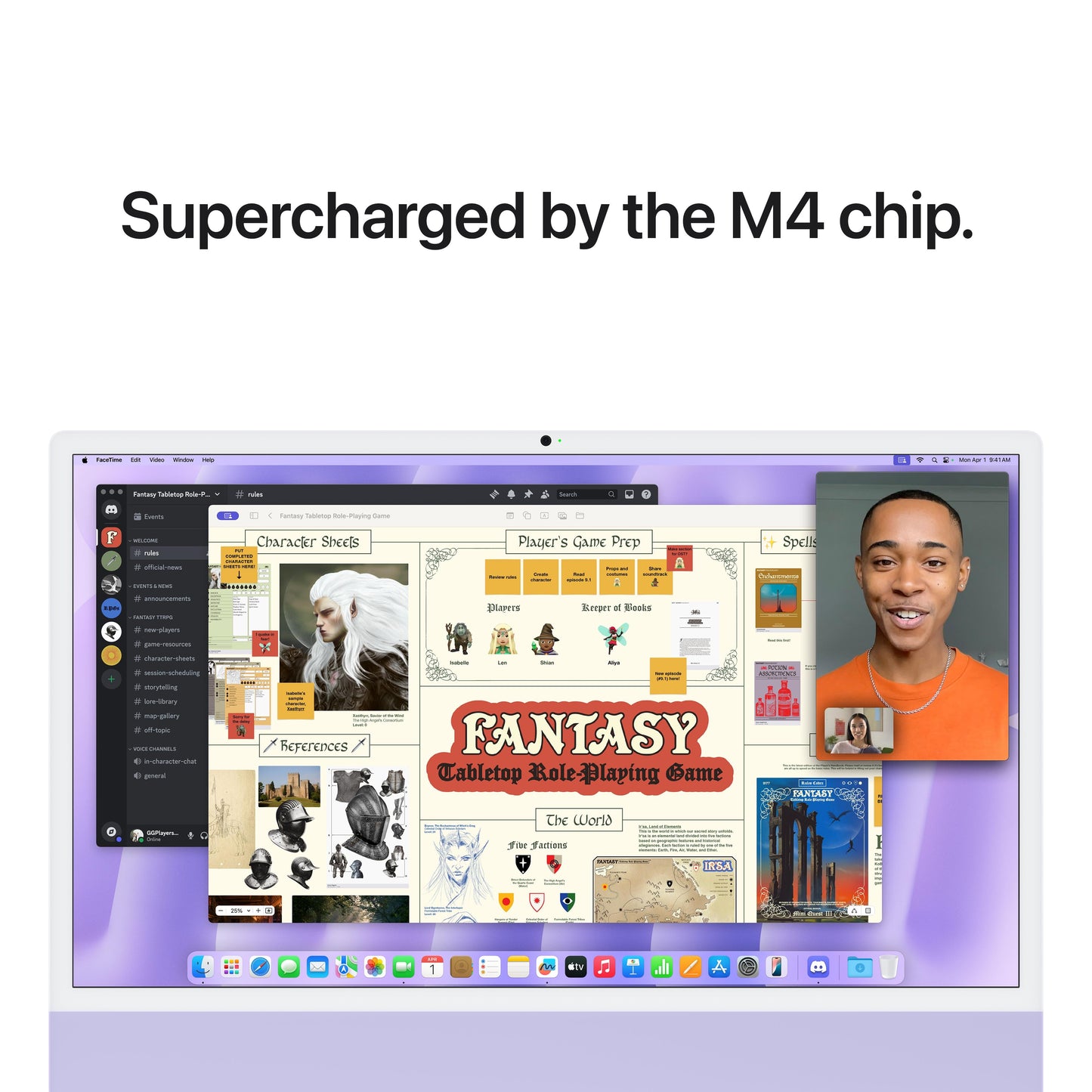24-inch iMac with Retina 4.5K display: Apple M4 chip with 8-core CPU and 8-core GPU, 256GB SSD - Purple