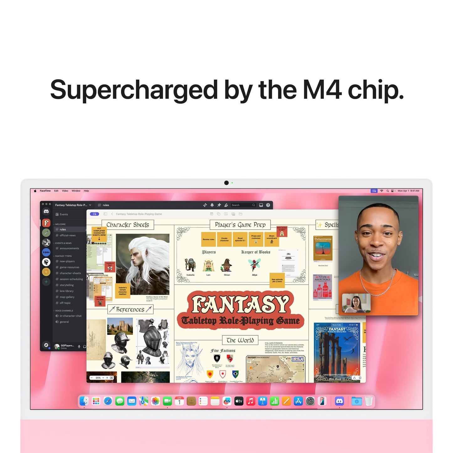 24-inch iMac with Retina 4.5K display: Apple M4 chip with 8-core CPU and 8-core GPU, 256GB SSD - Pink