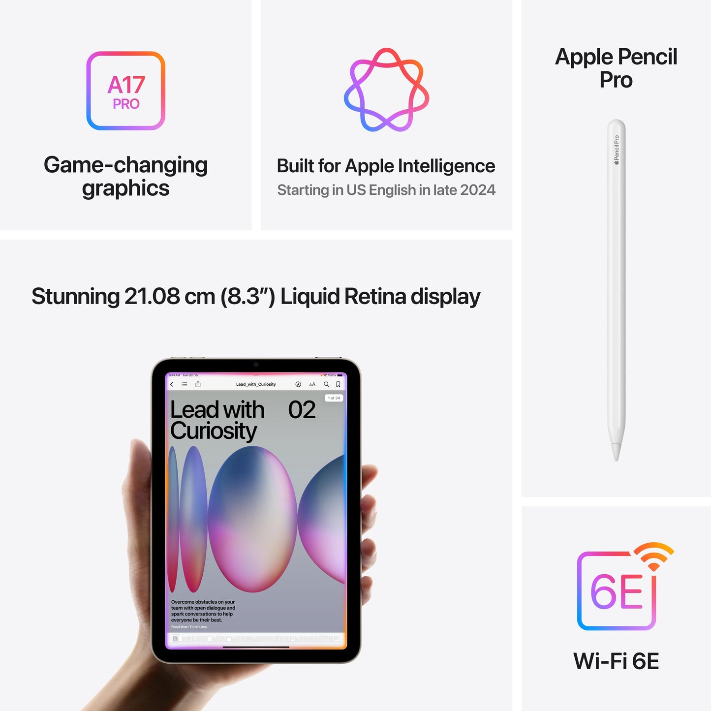 iPad mini Wi-Fi 128GB - Starlight (A17 Pro)