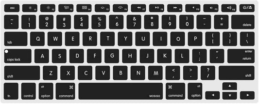 vaku-luxos®-macbook-keyboard-protective-skin-compatible-with-macbook-air-13-inch-apple-m1-chip-with-8-core-cpu-and-7-core-gpu-silicon-black8905129020651