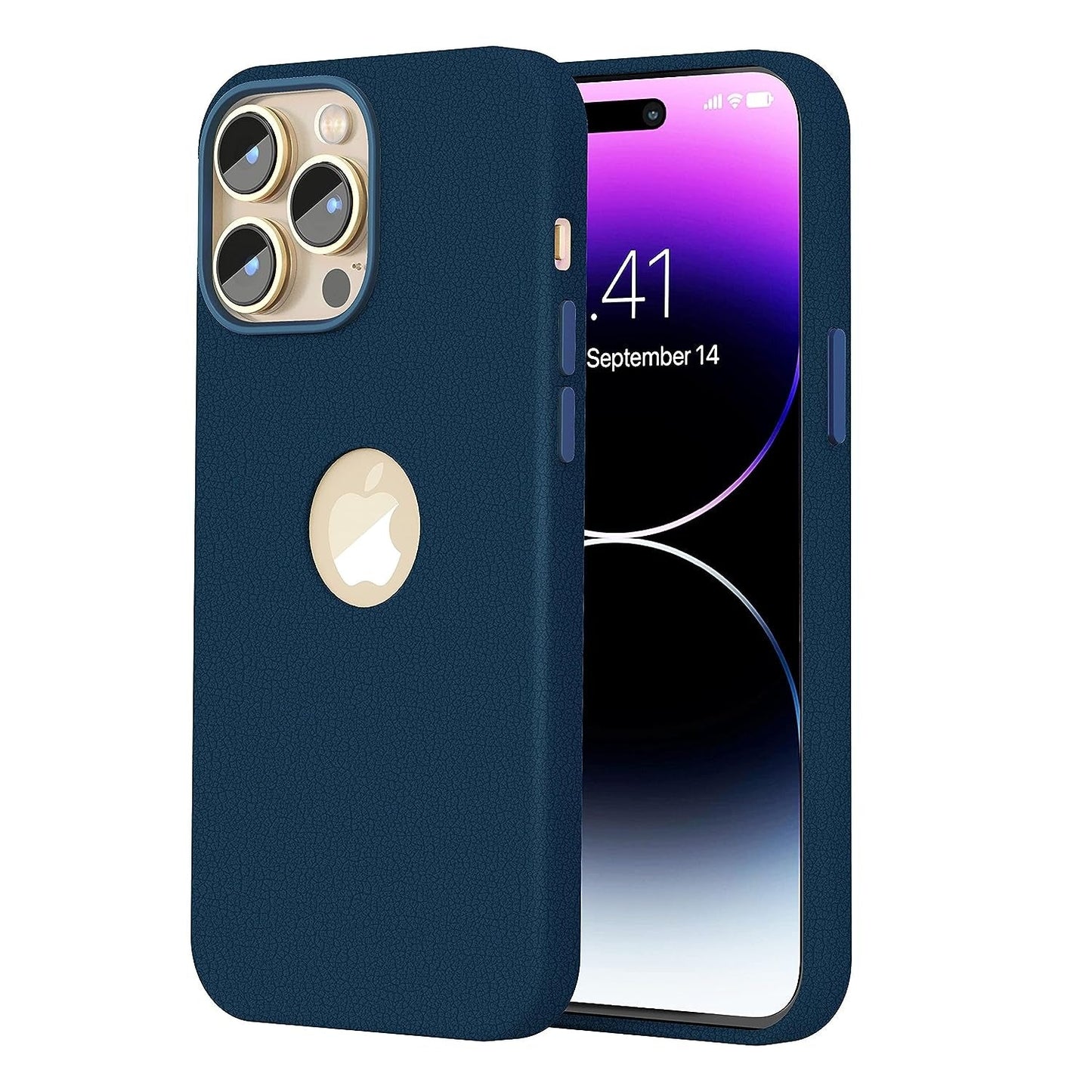 vaku-luxos®-lexza-leather-logocut-case-for-iphone-14-sierra-blue8905129027391
